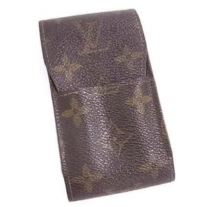 LV Brown Monogram Leather Cigarette /Tobacco Case - Luxury Style